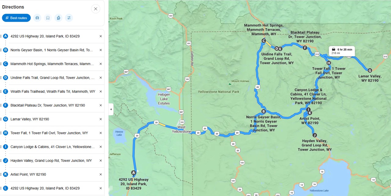 Day 2 full northern Yellowstone loop