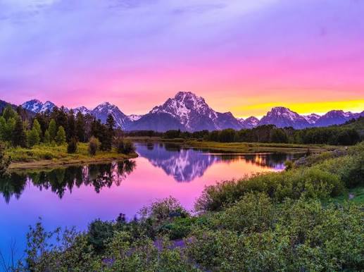 Oxbow Bend at sunset